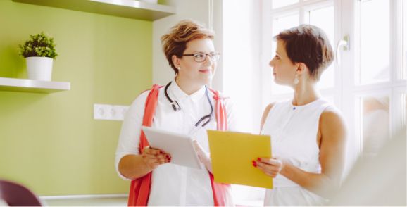 Doctor and Patient Having a Conversation