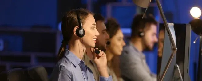 Call Center Agents Assisting Customers