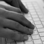 person searching for health care information Social media for health care industry