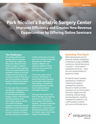 Park Nicollet's Bariatric Surgery Center Park Nicollet’s Bariatric Surgery Center