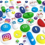 Pills of various types and sizes bearing the logo of the most fa Healthcare Marketing Tips